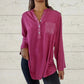 ⏳Limited Sale 48% OFF🌸Women's Sequin Patchwork V-neck Shirt