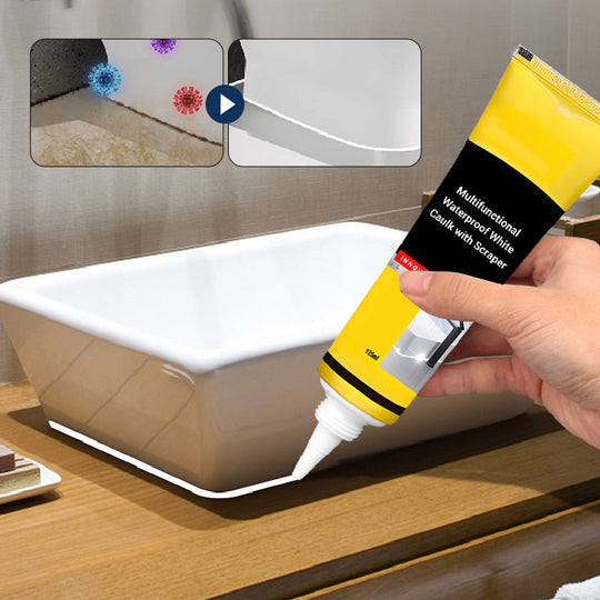 💥Black Friday Sales 50% OFF💥Multifunctional Waterproof White Caulk with Scraper