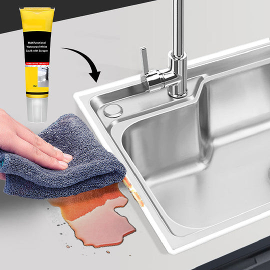 💥Black Friday Sales 50% OFF💥Multifunctional Waterproof White Caulk with Scraper