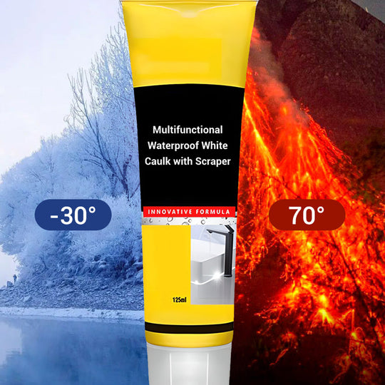💥Black Friday Sales 50% OFF💥Multifunctional Waterproof White Caulk with Scraper