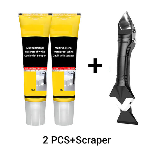 💥Black Friday Sales 50% OFF💥Multifunctional Waterproof White Caulk with Scraper