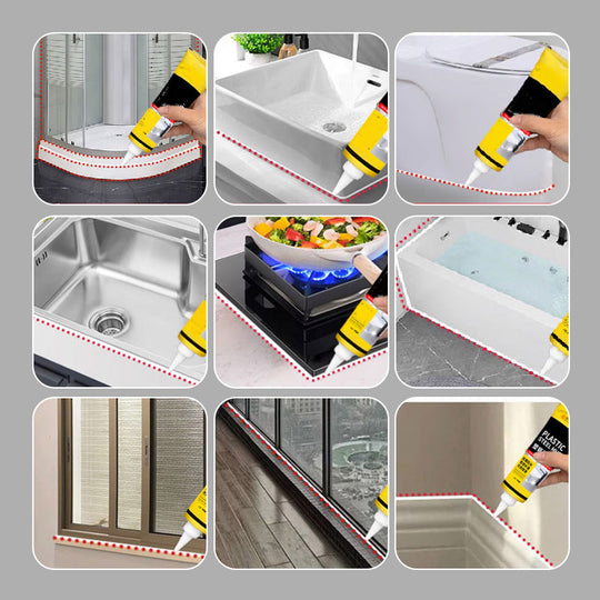 💥Black Friday Sales 50% OFF💥Multifunctional Waterproof White Caulk with Scraper