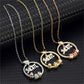👼🏻LOVE FOR Mother❤️Engraved Color Rhinestones Circle Pendant Necklace