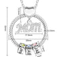 👼🏻LOVE FOR Mother❤️Engraved Color Rhinestones Circle Pendant Necklace