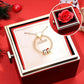 👼🏻LOVE FOR Mother❤️Engraved Color Rhinestones Circle Pendant Necklace