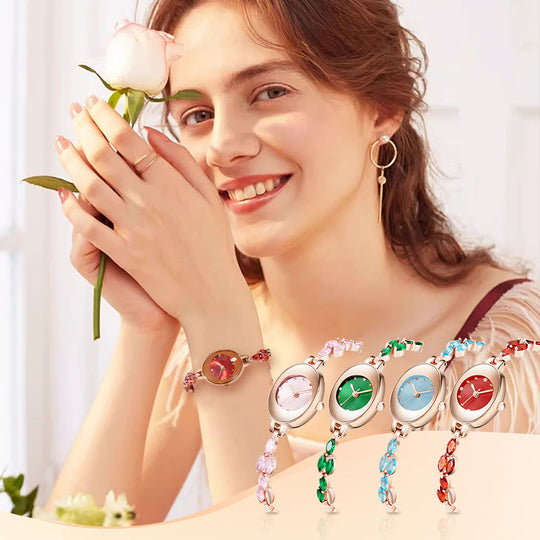 🎀⌚Jam Tangan Gelang Zirkon Berwarna Wanita