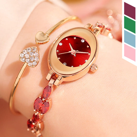 🎀⌚Jam Tangan Gelang Zirkon Berwarna Wanita