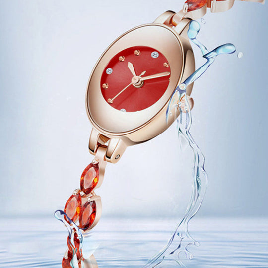 🎀⌚Jam Tangan Gelang Zirkon Berwarna Wanita