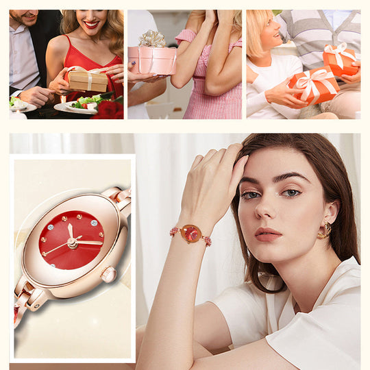 🎀⌚Jam Tangan Gelang Zirkon Berwarna Wanita
