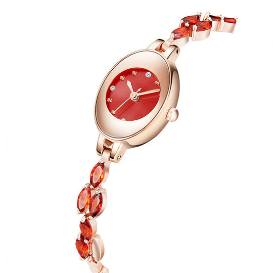 🎀⌚Jam Tangan Gelang Zirkon Berwarna Wanita