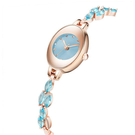 🎀⌚Jam Tangan Gelang Zirkon Berwarna Wanita