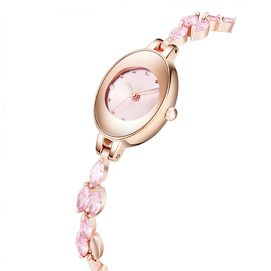 🎀⌚Jam Tangan Gelang Zirkon Berwarna Wanita
