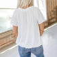 ⏳ Limited time 50% off! 💥Women's Casual Pleated V-Neck Short-Sleeve Top（The more you buy, the higher the discount）