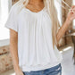 ⏳ Limited time 50% off! 💥Women's Casual Pleated V-Neck Short-Sleeve Top（The more you buy, the higher the discount）