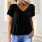 ⏳ Limited time 50% off! 💥Women's Casual Pleated V-Neck Short-Sleeve Top（The more you buy, the higher the discount）