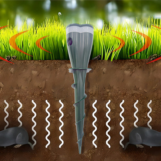 🌸Spring Sale 40% OFF🌸 Solar Powered Waterproof Screw Mole Repellent