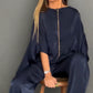 Women's Loose Solid Color Bat-Sleeved 2-Piece Set