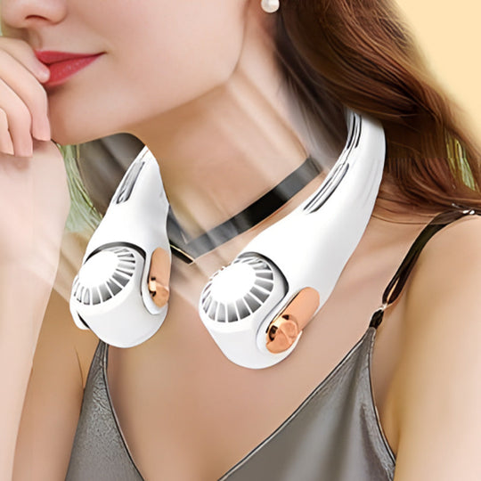 Neck Air Conditioner Fan – Ultra‑quiet, 360° rotating, 3 speeds. Hands‑free cooling, long battery. Summer essential!