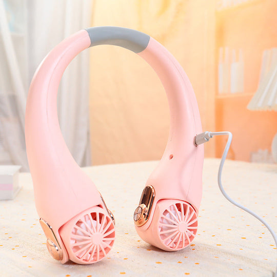 Neck Air Conditioner Fan – Ultra‑quiet, 360° rotating, 3 speeds. Hands‑free cooling, long battery. Summer essential!