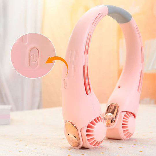 Neck Air Conditioner Fan – Ultra‑quiet, 360° rotating, 3 speeds. Hands‑free cooling, long battery. Summer essential!