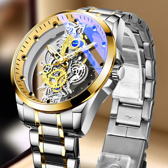 ⌚ LIMITED-TIME 50% OFF! ✨ Double-Sided Skeleton Watch — Stylish, Luminous, Eye-Catching 💎