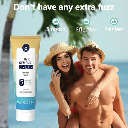 Painless Full Body Hair Removal Cream for Men & Women– Skin-friendly for all areas🌿