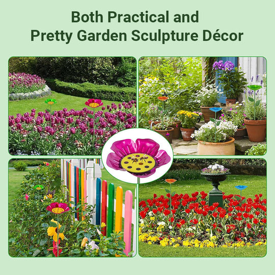 Bee and Butterfly Water Feeder with Flower Design