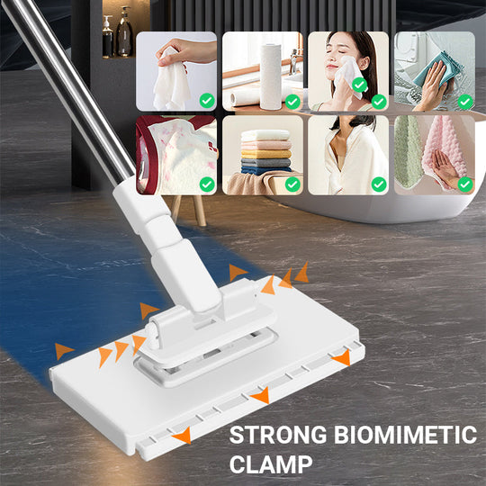Disposable Dust Mop with 4 Reusable ClothsLightweight Floor Dusting Mop For Hardwood Tile Floors