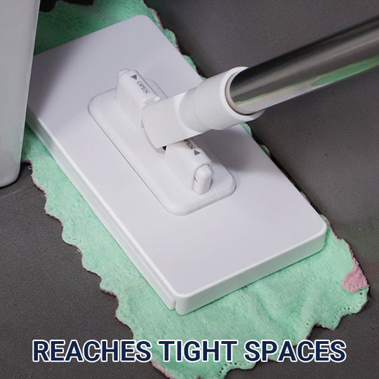 Disposable Dust Mop with 4 Reusable ClothsLightweight Floor Dusting Mop For Hardwood Tile Floors