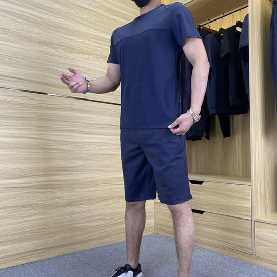 🏃‍♂️Men's Casual Sports Short-Sleeved Shirt & Pants 2-Piece Set