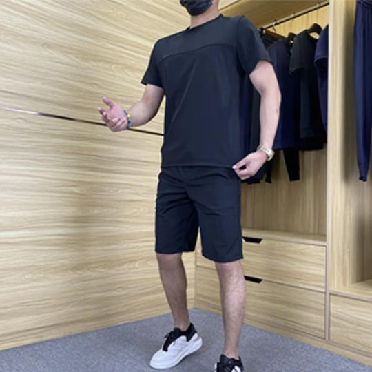 🏃‍♂️Men's Casual Sports Short-Sleeved Shirt & Pants 2-Piece Set