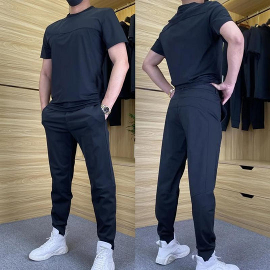 🏃‍♂️Men's Casual Sports Short-Sleeved Shirt & Pants 2-Piece Set