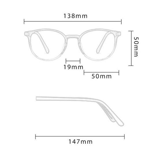 Retro Translucent Framed Glasses with Blue Light Filtering Lenses