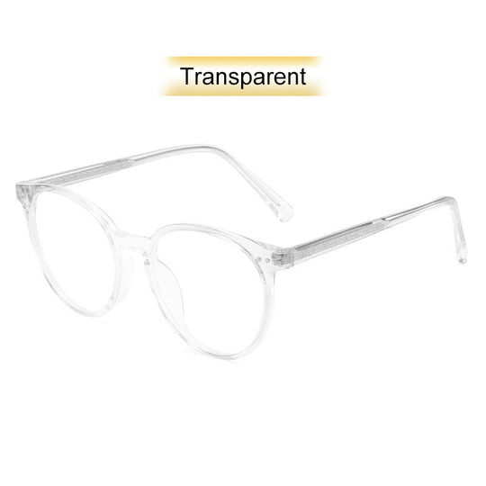 Retro Translucent Framed Glasses with Blue Light Filtering Lenses
