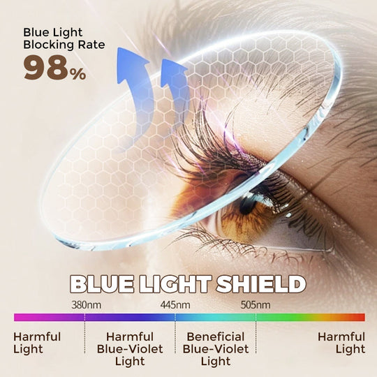 Anti-Blue Light Fashion Wide Frame Glasses