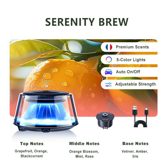 ☁️2025 Cloud Mist Car Diffuser - Auto On/Off with 30-Day USB-C Battery & 1 Refill = 1 Year Freshness