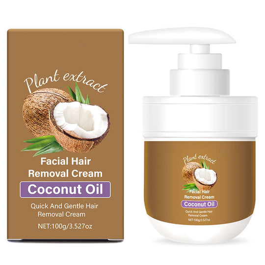 🎁 Buy 2, Get 1 FREE! 🥥✨Coconut facial hair removal cream – Gentle & effective（Suitable for full-body use）