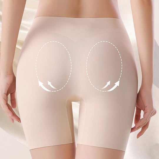 Women High-waist Ice Silk Underwear with Tummy-control Hip-lifting