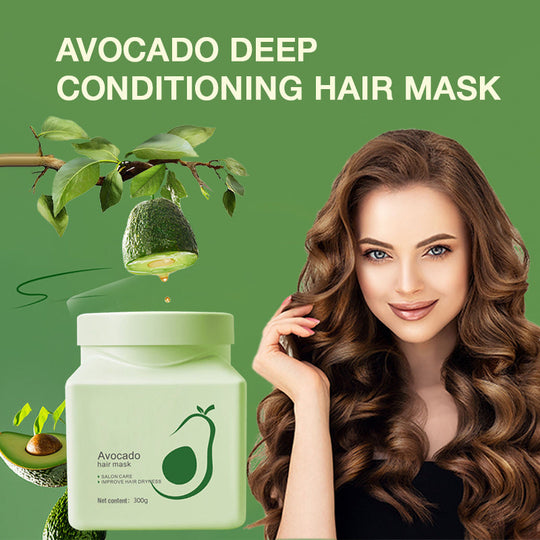 AVOCADO HAIR MASK - Deep Conditioning & Intense Shine, Enriched with Essential Fatty Acids, Repairs Dry and Damaged Hair in 10 Minutes 🌿🧴