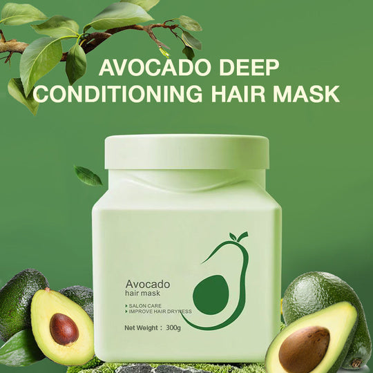 AVOCADO HAIR MASK - Deep Conditioning & Intense Shine, Enriched with Essential Fatty Acids, Repairs Dry and Damaged Hair in 10 Minutes 🌿🧴