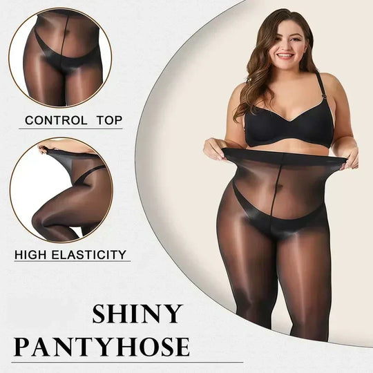 👠BUY 1 GET 1 FREE!❤️Transparent High-Waisted Shiny Sheer Tights for Women - Sheer & Comfortable