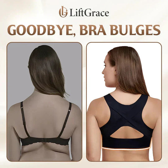 Cross Back Front Closure Wireless Posture Support Bra– All-Day Comfort, Breathable & Summer-Ready
