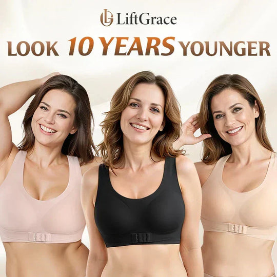 Cross Back Front Closure Wireless Posture Support Bra– All-Day Comfort, Breathable & Summer-Ready