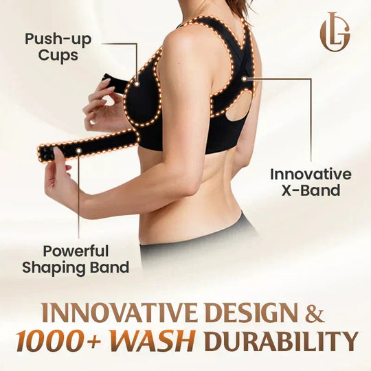 Cross Back Front Closure Wireless Posture Support Bra– All-Day Comfort, Breathable & Summer-Ready