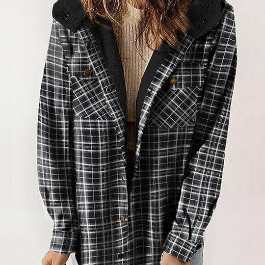 🔥Winter Clearance 50%OFF🧥Women's Winter Trendy Plaid Hooded Jacket