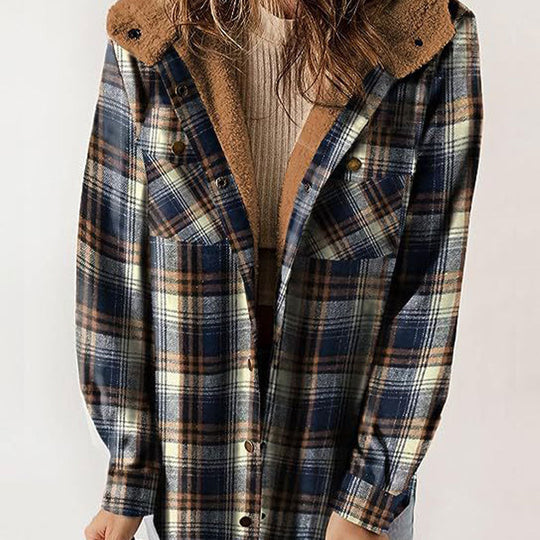 🔥Winter Clearance 50%OFF🧥Women's Winter Trendy Plaid Hooded Jacket