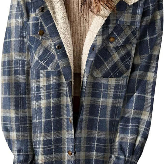 🔥Winter Clearance 50%OFF🧥Women's Winter Trendy Plaid Hooded Jacket