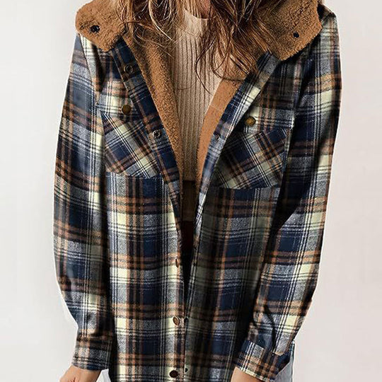 🔥Winter Clearance 50%OFF🧥Women's Winter Trendy Plaid Hooded Jacket