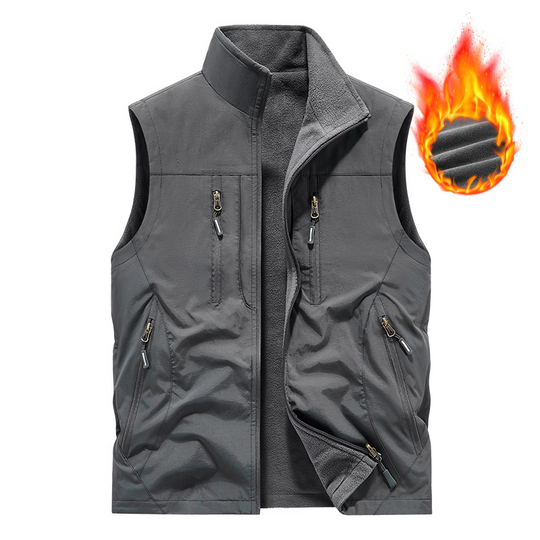 🍂Hot Sale 49% OFF🧥Men's Oversized Sleeveless Vest Jacket With Pockets