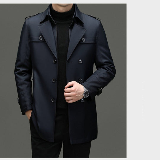 🖤Black Friday Sale:50% OFF🖤Men's Medium-Length Trench Coat with Detachable Inner